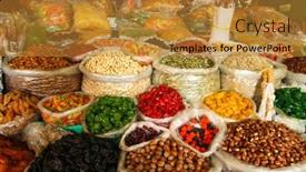  Presentation with agricultural products - Slide deck featuring tbilisi-georgia-jul-18-sale background and a gold colored foreground