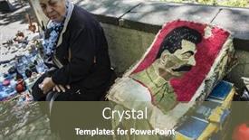  Presentation with stalin - Slide deck with tbilisi-georgia-may-01-2015 background and a violet colored foreground