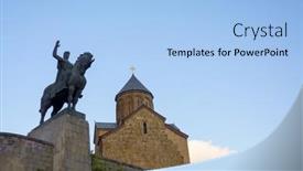  Presentation with equestrian - Beautiful slides featuring tbilisi-georgia-october-12-2021 backdrop and a  colored foreground