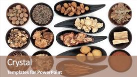  Presentation with chinese medicine - Presentation with tcm - chinese herbal medicine selection background and a  colored foreground