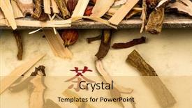 Presentation with traditional chinese medicine - Amazing PPT theme having tcm - tea for traditional chinese medicine backdrop and a  colored foreground
