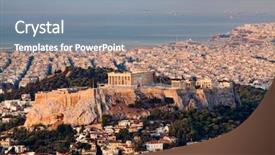  Presentation with city of chicago aerial view - Cool new PPT theme with te - aerial view over athens backdrop and a gray colored foreground