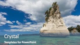  Presentation with new zealand - PPT theme having te - beautiful te hoho rock background and a teal colored foreground