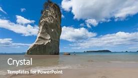 Presentation with new zealand - Cool new PPT theme with te - beautiful te hoho rock backdrop and a gray colored foreground