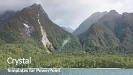  Presentation with new zealand silver fern black - Slide deck having te - image of a scenery background and a tawny brown colored foreground