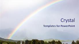  Presentation with new zealand - PPT theme with te - image of a scenery background and a sky blue colored foreground