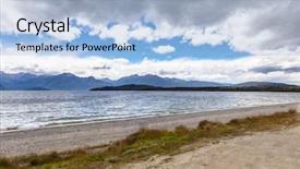  Presentation with new zealand silver fern black - Colorful slide set enhanced with te - image of a scenery backdrop and a light blue colored foreground