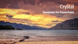  Presentation with new orleans gala - Cool new theme with te - image of the lake te backdrop and a violet colored foreground