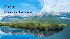  Presentation with reflecting - Presentation enhanced with te - mirror lakes are a famous background and a light blue colored foreground