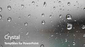  Presentation with liquid roof rain drops - Audience pleasing theme consisting of te - rain drops on te window backdrop and a  colored foreground