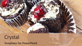  Presentation with cupcakes - Amazing theme having high tea - lovely fresh chocolate cupcakes backdrop and a coral colored foreground