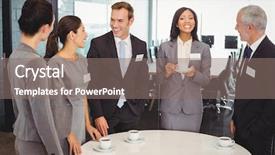  Presentation with bubble tea crystal graphics - PPT layouts with tea and interacting during breaktime background and a gray colored foreground