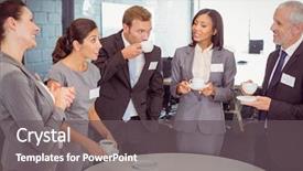  Presentation with tea - Slide deck consisting of tea and interacting during breaktime background and a gray colored foreground