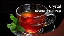  Presentation with cup of lemon tea - Amazing presentation theme having tea and mint on black backdrop and a black colored foreground