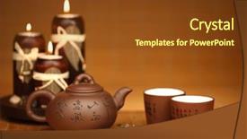  Presentation with tea plant - PPT layouts having tea background background and a tawny brown colored foreground