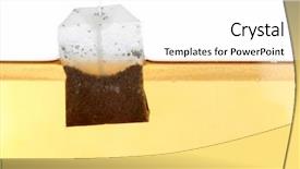  Presentation with hot tea - Beautiful PPT theme featuring tea bag dipped in hot water backdrop and a white colored foreground