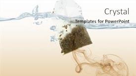  Presentation with hot tea - Presentation theme with tea-bag-dipped-in-hot background and a white colored foreground