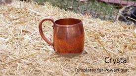  Presentation with copper - Beautiful slides featuring tea beer - antique copper cup backdrop and a coral colored foreground
