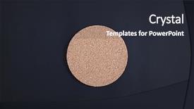  Presentation with dark blue - Cool new presentation theme with tea beer - cork drink coaster on dark backdrop and a dark gray colored foreground