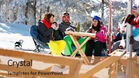  Presentation with time - Audience pleasing theme consisting of tea beer - friends spending time together backdrop and a  colored foreground
