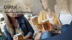  Presentation with tea coffee - Slide deck enhanced with tea beer - grilfriends having a drink background and a coral colored foreground