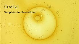  Presentation with cells - Beautiful PPT theme featuring tea beer - oil in water forms interesting backdrop and a yellow colored foreground