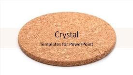  Presentation with cork - Colorful theme enhanced with tea beer - round cork coaster isolated backdrop and a coral colored foreground