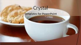  Presentation with hot tea - Theme featuring tea biscuits - cookies and hot drink background and a coral colored foreground