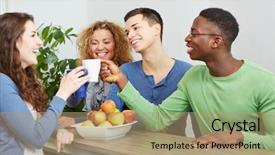  Presentation with students - Presentation theme enhanced with navy bases - makeup items of lipstick lip background and a lemonade colored foreground