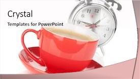  Presentation with tea coffee - Slide deck consisting of tea break - morning coffee time isolated background and a white colored foreground