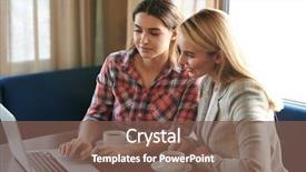  Presentation with two black women - Audience pleasing slide set consisting of tea by table in cafe backdrop and a tawny brown colored foreground