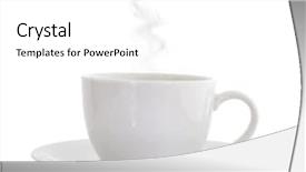 Presentation with steam tea - Presentation featuring tea cafe - perfect white coffee cup background and a white colored foreground