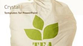  Presentation with canvas - PPT theme with tea-canvas-sack-isolated background and a lemonade colored foreground