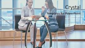  Presentation with mini project for eco friendly food packagin - PPT layouts with tea company - image of two friendly businesswomen background and a light blue colored foreground