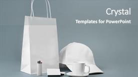  Presentation with branding - Presentation consisting of tea company - set of blank items background and a gray colored foreground