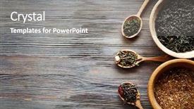  Presentation with tea - Audience pleasing theme consisting of tea concept different kinds backdrop and a gray colored foreground