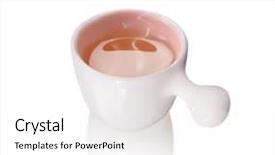  Presentation with tea cup - Beautiful presentation featuring tea-cup-on-a-white backdrop and a white colored foreground