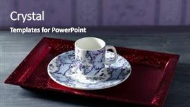  Presentation with indian tea - Beautiful theme featuring tea cup victorian style backdrop and a violet colored foreground