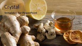  Presentation with tea cup - PPT theme consisting of tea cup with folk medicine background and a  colored foreground