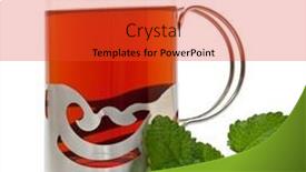  Presentation with lemon - Cool new presentation theme with tea-in-a-glass-holder backdrop and a red colored foreground