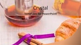  Presentation with oat - Slide set with tea-in-a-transparent-cup background and a coral colored foreground