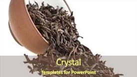  Presentation with clay - PPT theme with tea in clay teacup isolated background and a tawny brown colored foreground