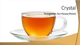  Presentation with tea cup - PPT layouts consisting of tea in cup isolated background and a white colored foreground