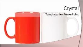  Presentation with tea coffee - Slides featuring tea isolated on white background background and a white colored foreground