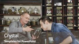  Presentation with tea - Amazing slide deck having ingredient of sausage bread cooking backdrop and a lemonade colored foreground