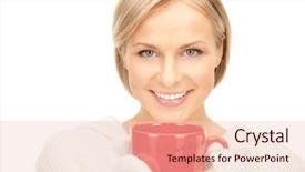  Presentation with sexy santa woman red - Colorful PPT layouts enhanced with tea lady - picture of beautiful woman backdrop and a  colored foreground