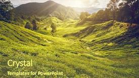  Presentation with tea plantation - PPT layouts enhanced with tea plantation in cameron highlands background and a  colored foreground