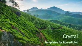  Presentation with kerala - Audience pleasing slide set consisting of tea plantations in state kerala backdrop and a tawny brown colored foreground