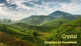  Presentation with kerala - Cool new PPT theme with tea plantations in state kerala backdrop and a tawny brown colored foreground