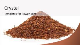  Presentation with tea - Presentation theme featuring tea rooibos isolated on white background and a white colored foreground